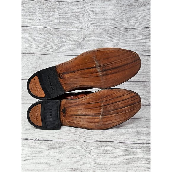 Ostrich Men's Penny Loafer Size 12 with Wood Sole - Picture 5 of 16